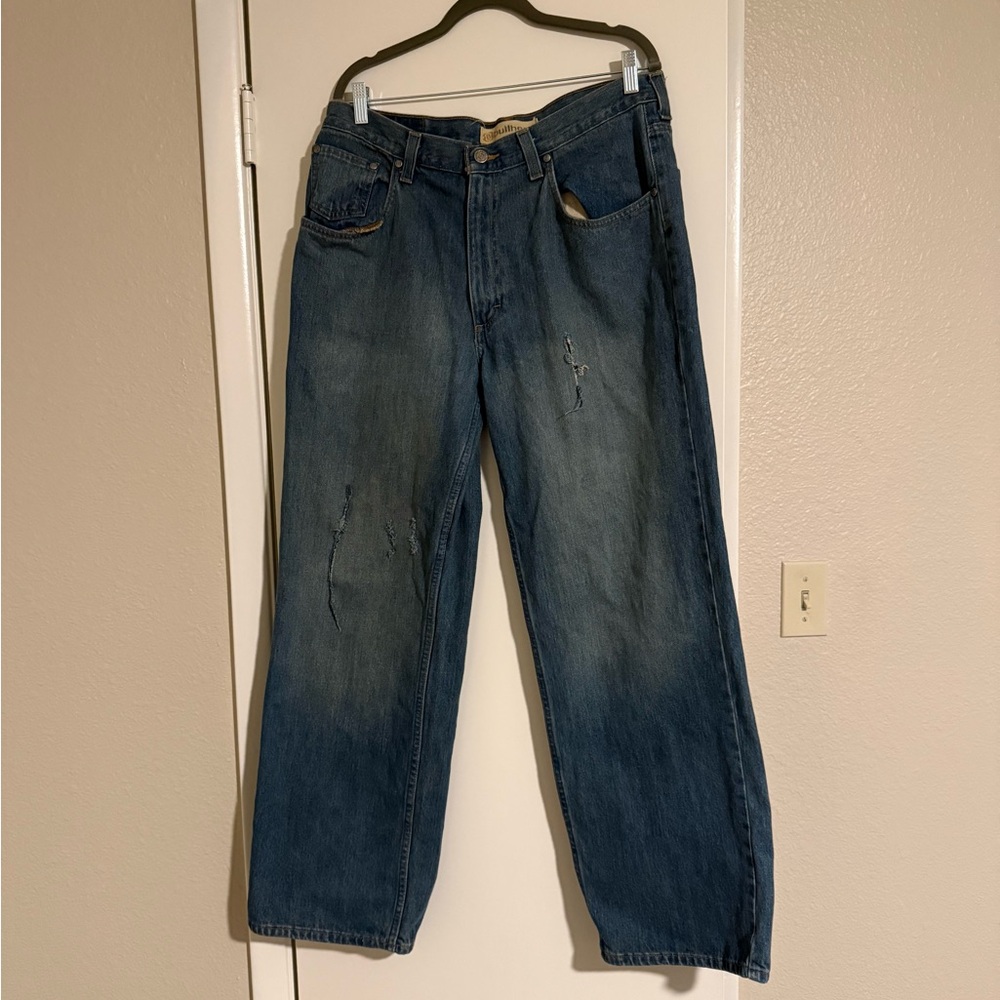 Bullhead Relaxed Fit Dark Blue Jeans